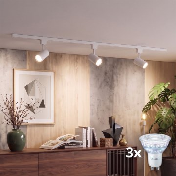 Philips - LED Stmívatelné bodové svítidlo v lištovém systému EASYLINK 3xGU10/7W/230V 2200-2700K 1m bílá