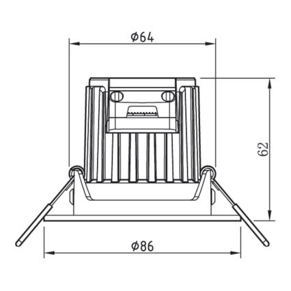 Philips - LED Stmívatelné koupelnové podhledové svítidlo ABROSA LED/9W/230V IP44