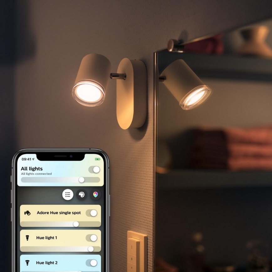 Philips - LED Stmívatelné koupelnové svítidlo Hue ADORE 1xGU10/5W/230V IP44 + dálkové ovládání