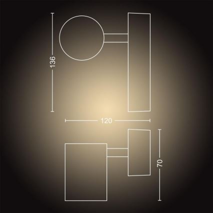 Philips - LED Stmívatelné koupelnové svítidlo Hue ADORE 1xGU10/5W/230V IP44 + dálkové ovládání