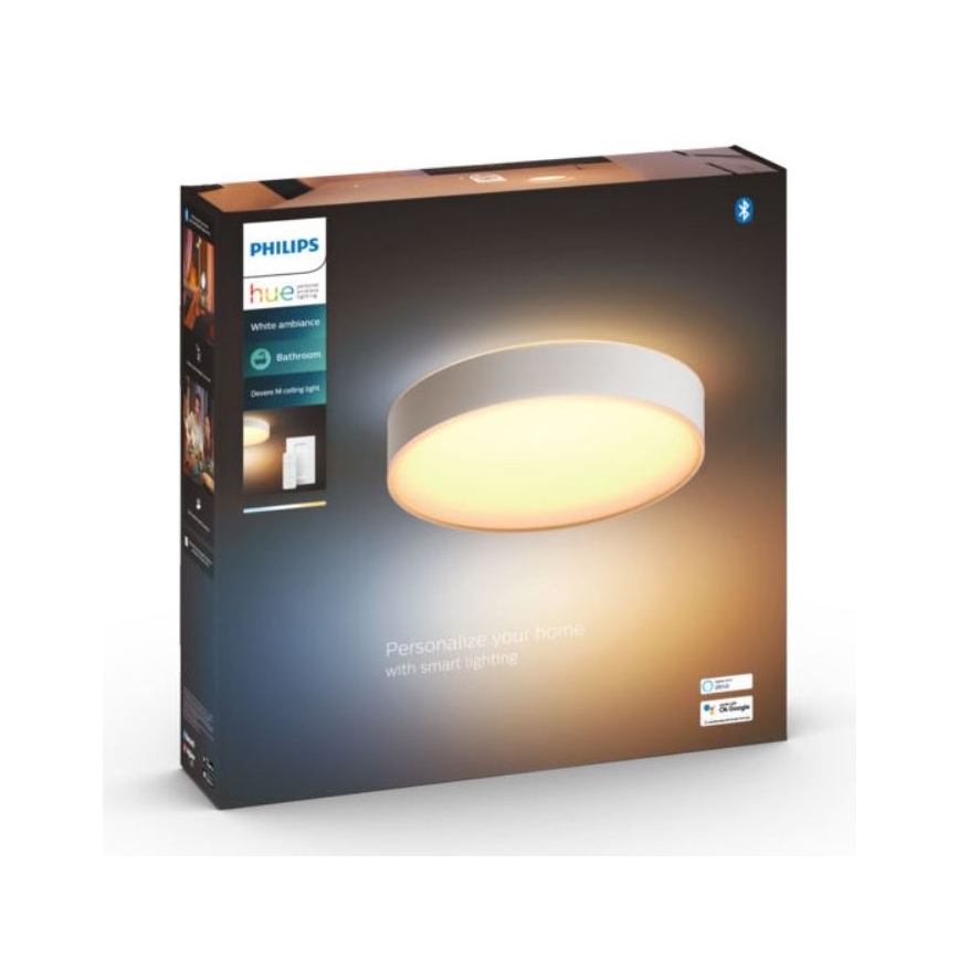 Philips - LED Stmívatelné koupelnové svítidlo Hue DEVERE LED/19,2W/230V IP44 pr. 381 mm 2200-6500K + dálkové ovládání