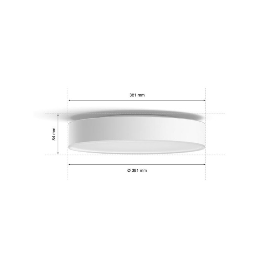 Philips - LED Stmívatelné koupelnové svítidlo Hue DEVERE LED/19,2W/230V IP44 pr. 381 mm 2200-6500K + dálkové ovládání