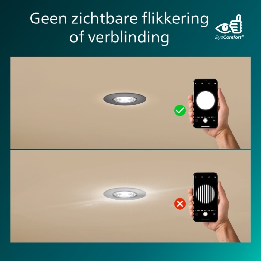 Philips - LED Stmívatelné podhledové svítidlo CILANTRO LED/5W/230V 4000K černá