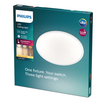 Philips - LED Stmívatelné stropní svítidlo CLEAR 1xLED/18W/230V 2700K