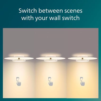 Philips- LED Stmívatelné stropní svítidlo SCENE SWITCH LED/30W/230V 2700K stříbrná