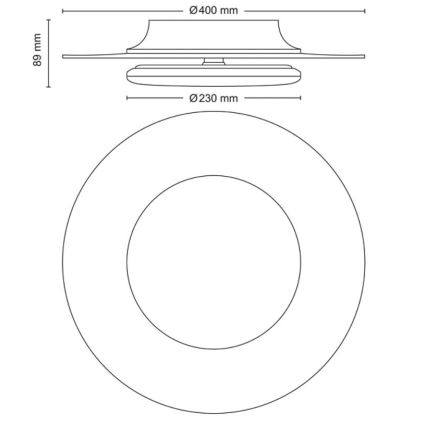 Philips- LED Stmívatelné stropní svítidlo SCENE SWITCH LED/30W/230V 2700K stříbrná