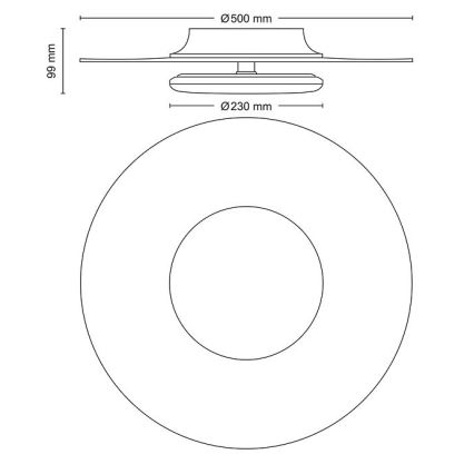 Philips- LED Stmívatelné stropní svítidlo SCENE SWITCH LED/40W/230V 2700K stříbrná