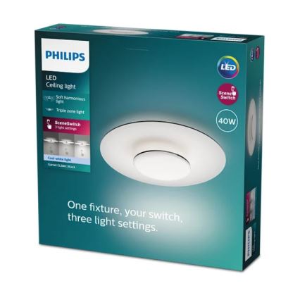 Philips- LED Stmívatelné stropní svítidlo SCENE SWITCH LED/40W/230V 4000K černá