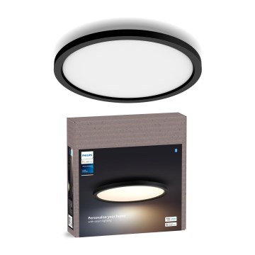 Philips - LED Stmívatelné stropní svítidlo Hue AURELLE LED/21W/230V 2200-6500K pr. 39,5 cm černá