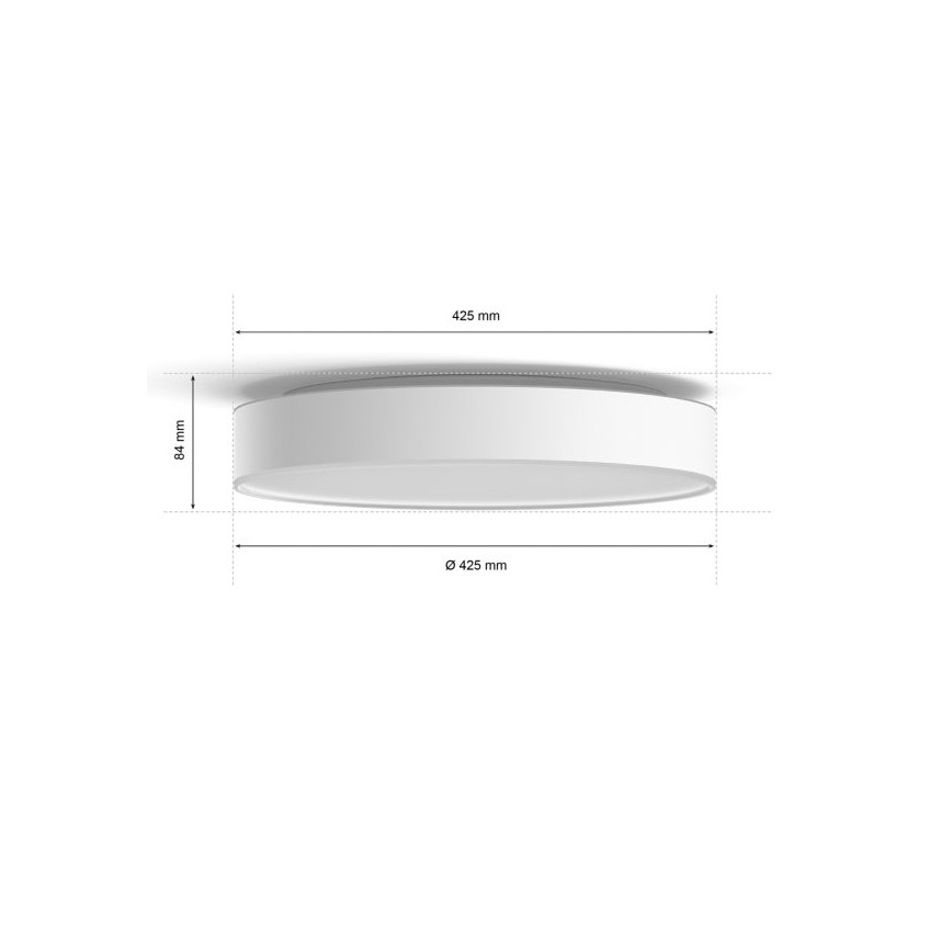 Philips - LED Stmívatelné stropní svítidlo Hue LED/33,5W/230V 2200-6500K pr. 425 mm bílá + dálkové ovládání