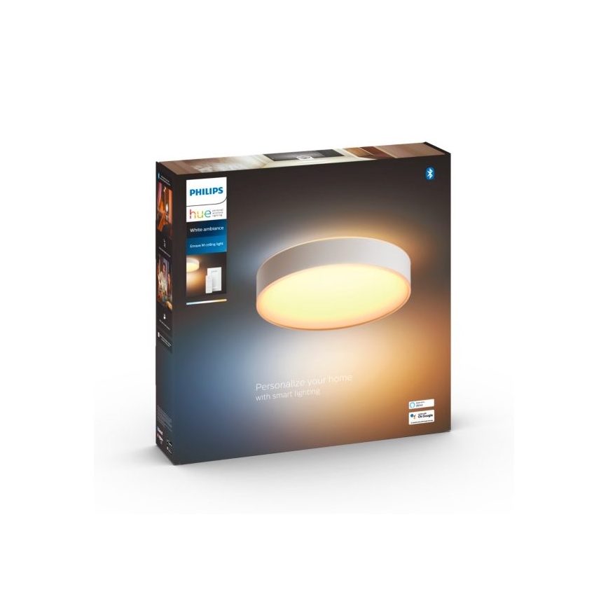 Philips - LED Stmívatelné stropní svítidlo Hue LED/19,2W/230V 2200-6500K pr. 381 mm bílá + dálkové ovládání