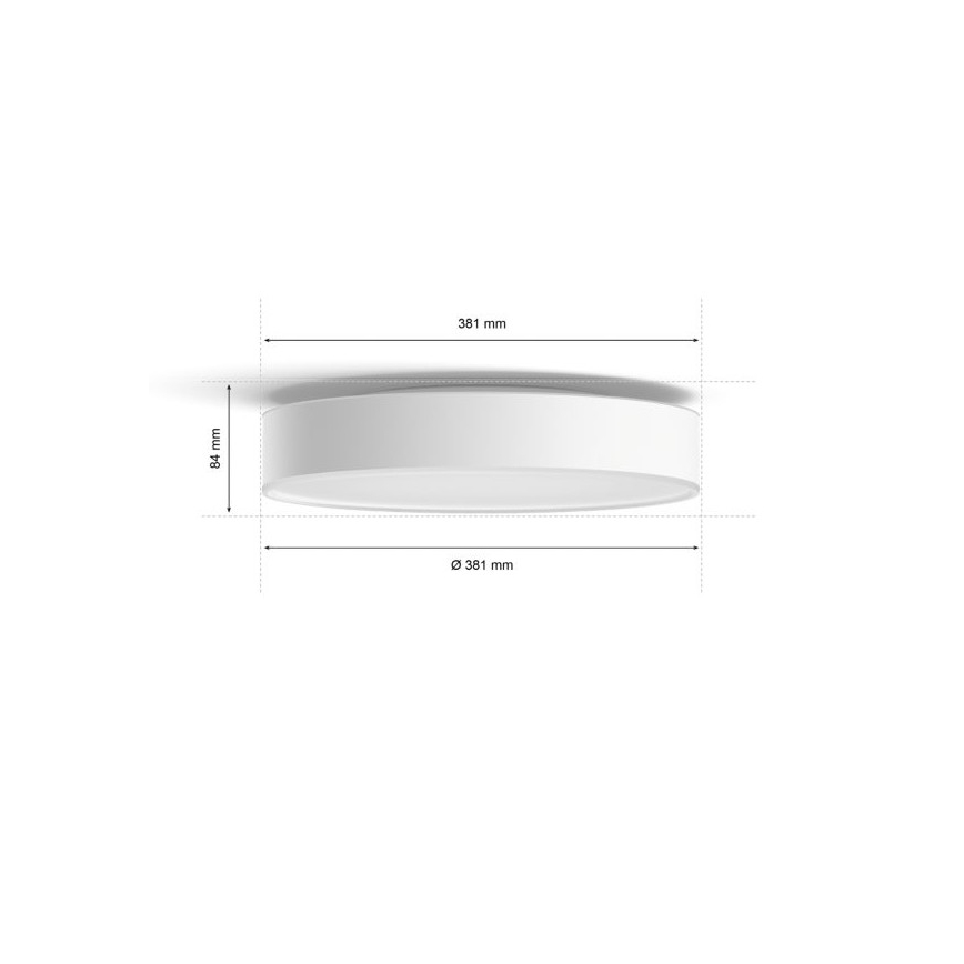 Philips - LED Stmívatelné stropní svítidlo Hue LED/19,2W/230V 2200-6500K pr. 381 mm bílá + dálkové ovládání