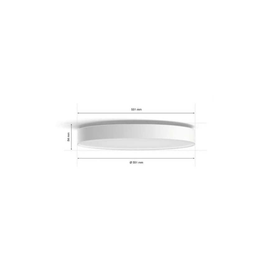 Philips - LED Stmívatelné stropní svítidlo Hue LED/48W/230V 2200-6500K pr. 551 mm bílá + dálkové ovládání