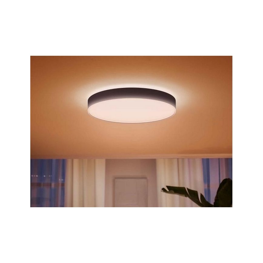 Philips - LED Stmívatelné stropní svítidlo Hue LED/48W/230V 2200-6500K pr. 551 mm černá + dálkové ovládání