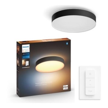 Philips - LED Stmívatelné stropní svítidlo Hue LED/33,5W/230V 2200-6500K pr. 425 mm černá + dálkové ovládání