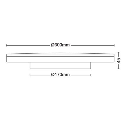 Philips - LED Stmívatelné stropní svítidlo SCENE SWITCH LED/18W/230V pr. 30 cm 2700K bílá