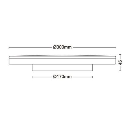 Philips - LED Stmívatelné stropní svítidlo SCENE SWITCH LED/18W/230V pr. 30 cm 4000K černá