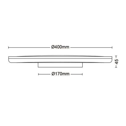 Philips - LED Stmívatelné stropní svítidlo SCENE SWITCH LED/22W/230V pr. 40 cm 2700K černá