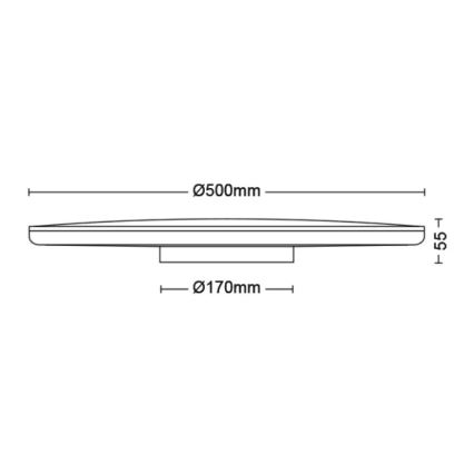 Philips - LED Stmívatelné stropní svítidlo SCENE SWITCH LED/36W/230V pr. 50 cm 2700K černá