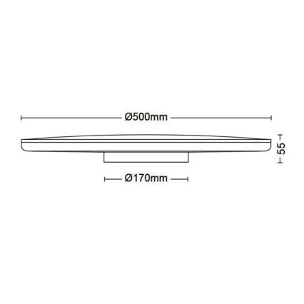 Philips - LED Stmívatelné stropní svítidlo SCENE SWITCH LED/36W/230V pr. 50 cm 4000K černá