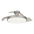 Philips - LED Stmívatelné stropní svítidlo s ventilátorem ATLAS LED/35W/230V matný chrom + dálkové ovládání