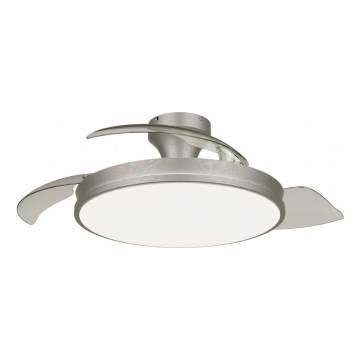 Philips - LED Stmívatelné stropní svítidlo s ventilátorem ATLAS LED/35W/230V matný chrom + dálkové ovládání