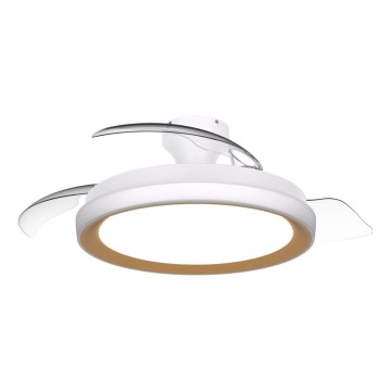 Philips - LED Stmívatelné stropní svítidlo s ventilátorem BLISS LED/35W/230V zlatá + dálkové ovládání