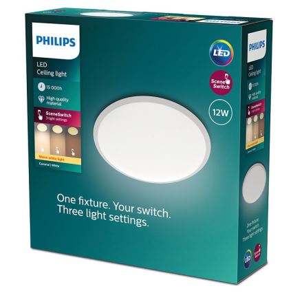 Philips - LED Stmívatelné stropní svítidlo SCENE SWITCH LED/12W/230V