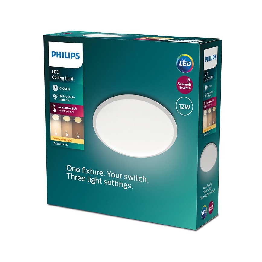 Philips - LED Stmívatelné stropní svítidlo SCENE SWITCH LED/12W/230V