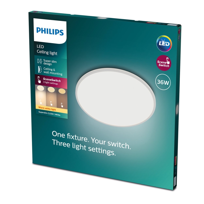 Philips - LED Stmívatelné stropní svítidlo SCENE SWITCH LED/36W/230V