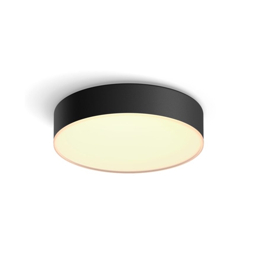 Philips - LED Stmívatelné stropní svítidlo Hue LED/9,6W/230V 2200-6500K pr. 261 mm černá + dálkové ovládání