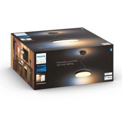 Philips - LED Stmívatelný lustr na lanku Hue LED/33,5W/230V 2200-6500K černá + dálkové ovládání