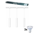 Philips - LED Stmívatelný lustr na lanku v lištovém systému EASYLINK 3xGU10/6,2W/230V 2200-2700K 1m bílá