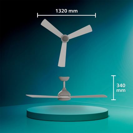 Philips - LED Stmívatelný stropní ventilátor CIVX LED/24W/230V + dálkové ovládání