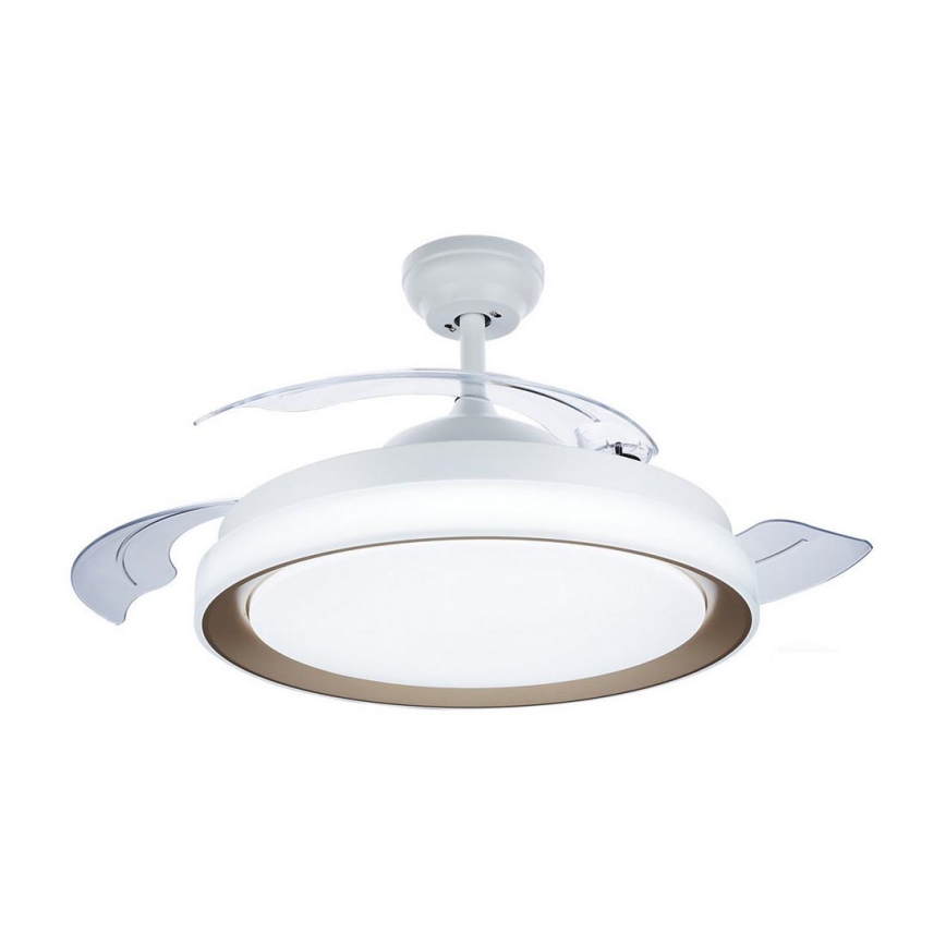 Philips-LED Stropní svítidlo s ventilátorem LED/35W/230V 5500/4000/2700K + dálkové ovládání zlatá