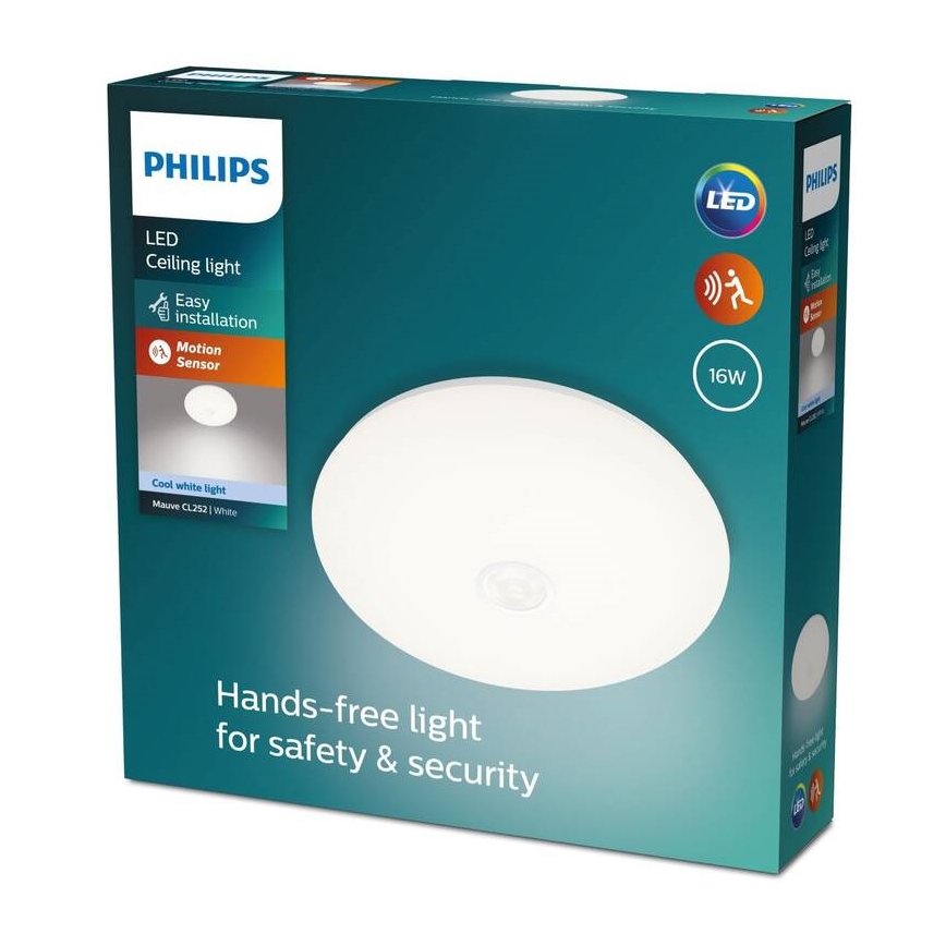 Philips - LED Stropní svítidlo se senzorem LED/16W/230V 4000K