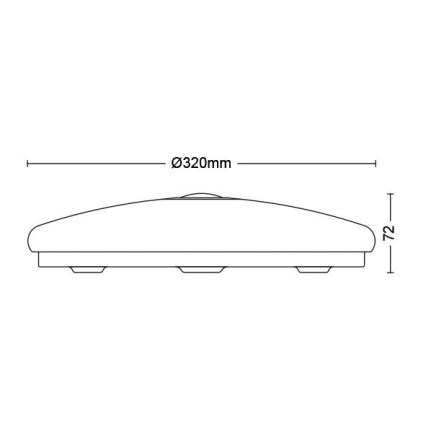 Philips - LED Stropní svítidlo se senzorem LED/16W/230V 4000K