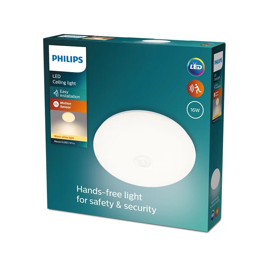 Philips - LED Stropní svítidlo se senzorem LED/16W/230V 2700K