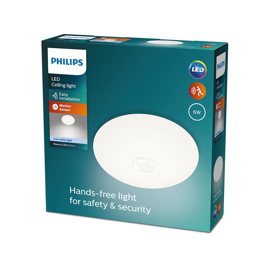 Philips - LED Stropní svítidlo se senzorem MAUVE LED/6W/230V 4000K