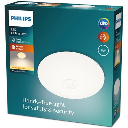 Philips - LED Stropní svítidlo se senzorem MAUVE LED/6W/230V