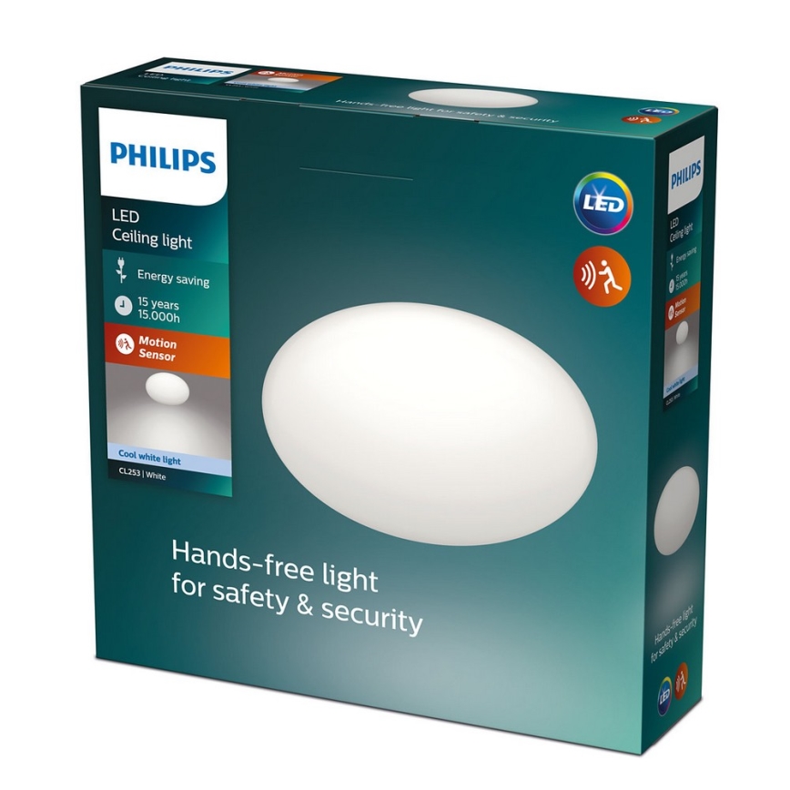 Philips - LED Stropní svítidlo se senzorem LED/12W/230V 4000K