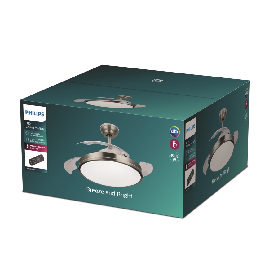 Philips - LED Stropní ventilátor LED/35W/230V 5500/4000/2700K + dálkové ovládání