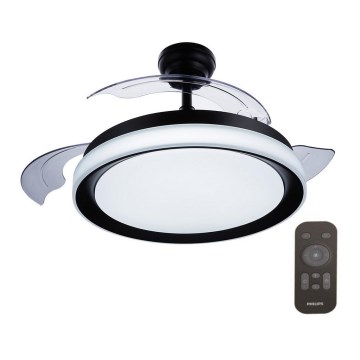 Philips - LED Stropní ventilátor LED/35W/230V 5500/4000/2700K černá + dálkové ovládání