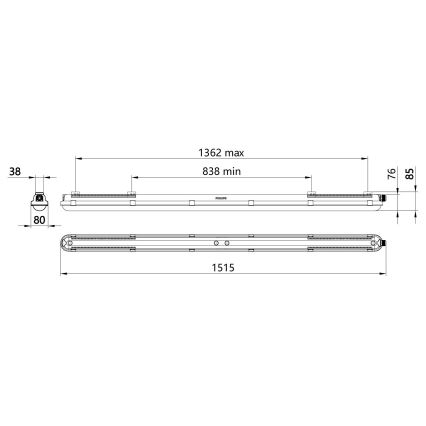 Philips - LED Technické zářivkové svítidlo CORELINE LED/37,5W/230V 150 cm IP66
