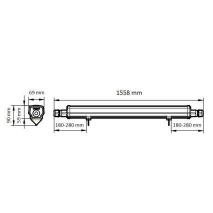 Philips - LED Technické zářivkové svítidlo LED/46W/230V IP66 4000K