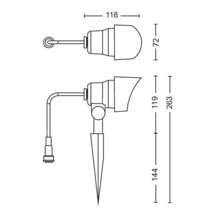 Philips - LED Venkovní bodové svítidlo LED/6W/12V 4000K IP44