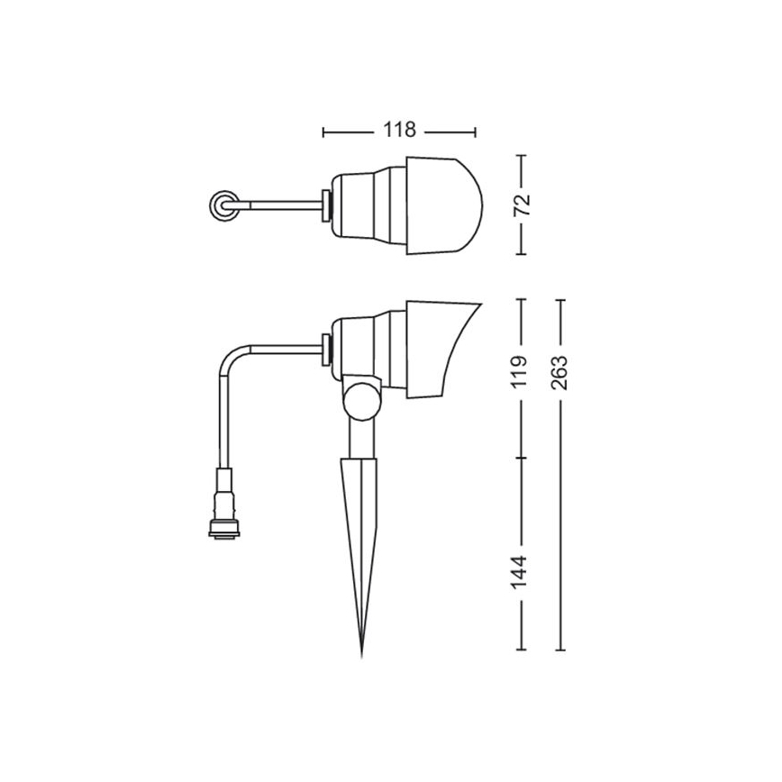Philips - LED Venkovní bodové svítidlo LED/6W/12V 4000K IP44