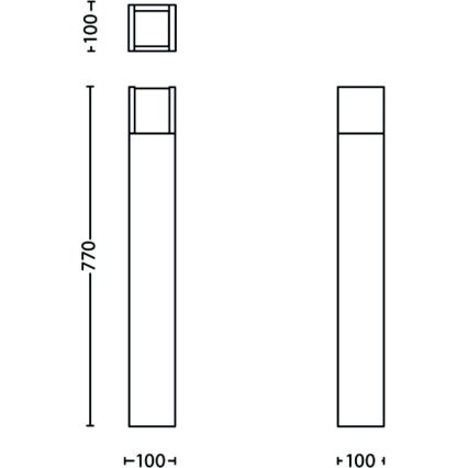 Philips - LED Venkovní lampa LED/3,8W/230V 77 cm 3000K IP44