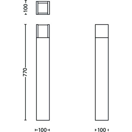 Philips - LED Venkovní lampa LED/3,8W/230V 77 cm IP44