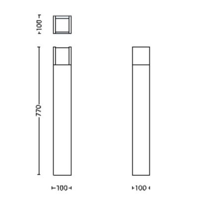 Philips - LED Venkovní lampa ARBOUR LED/3,8W/230V 77 cm 2700K IP44
